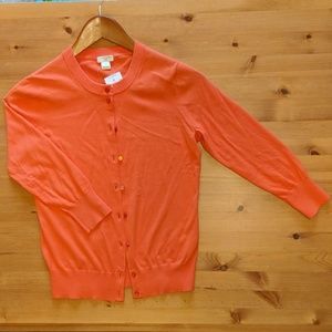 JCrew Clare Cardigan, Orange, size XS
